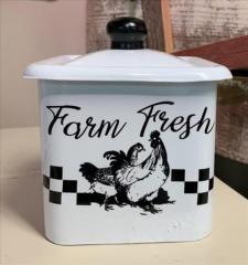 Farm Fresh Enamel Canister