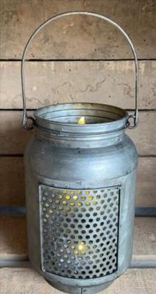 Galvanized LED Mason Jar Light-L .