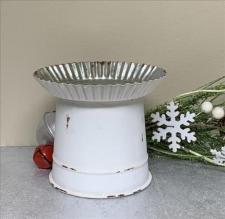 Pie Pan Candle Holder Galvanized Large .