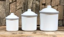 Gray Rim Canister Set (set of 3)