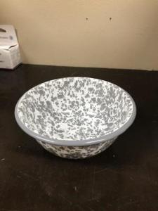 Gray Splatter Cereal Bowl .