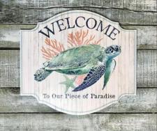 Sea Turtle Welcome Sign .