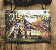 Cabin Welcome Slate 