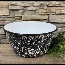 Black Splatter Mixing Bowl .