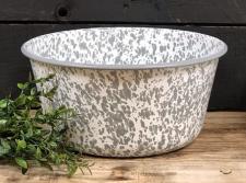 Gray Splatter Mixing Bowl .