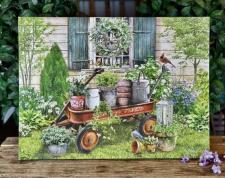 Lighted Garden Wagon Canvas 