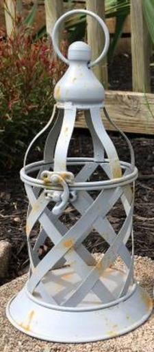 Gray Lattice Lantern Small 