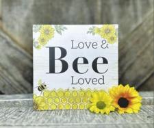 Bee Block Sign .