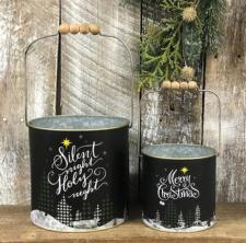 Black Christmas Buckets (set 2)