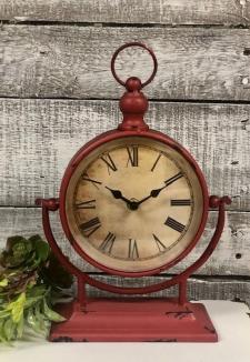 Red Distressed Clock .