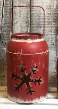 Red Snowflake Lantern Large 