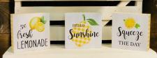 Lemon Block Signs (set of 3)