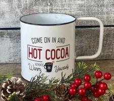 Hot Cocoa Metal Mug .