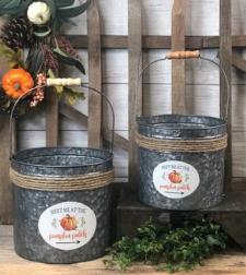 Meet Me At The Pumpkin Patch Buckets (set of 2)