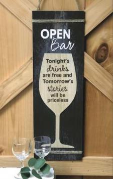 Open Bar Sign .