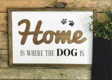 Home Is Where My Dog Is Sign  .