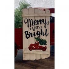 Merry & Bright Pallet Sign .