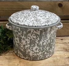 Gray Splatter Stock Pot 