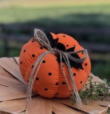 Orange/Black Polka Dot Pumpkin 