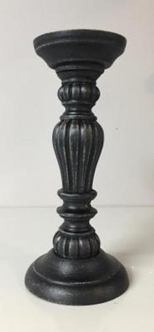 Black Pillar Candle Holder 