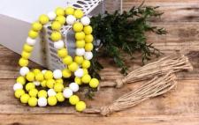 Yellow/White Bead Garland 