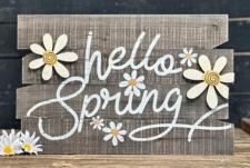 Hello Spring Wall Art .