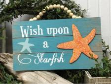 Wish Upon A Starfish Bead Sign 