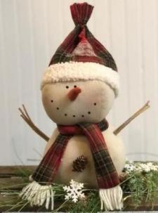 Red/Green Toboggan Snowman .