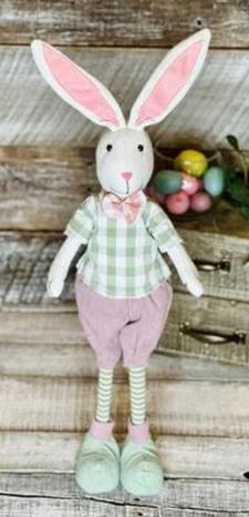 Green Plaid Boy Bunny .