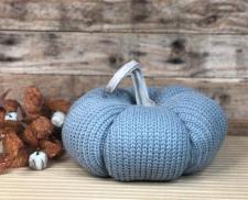 Blue Knit Pumpkin 