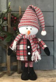 Pudgy Toboggan Snowman Standing .