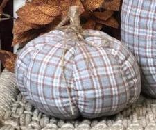 Blue/Brown Plaid Pumpkin Small 