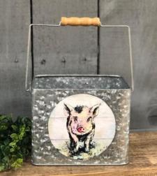 Pig Metal Bucket .