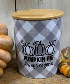 Pumpkin Pie Metal Container .