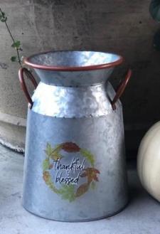 Thankful and Blessed Milk Can .