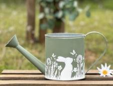 Green With White Bunnies Watering Can .