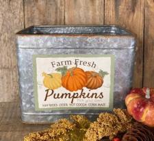 Farm Fresh Pumpkins Container .