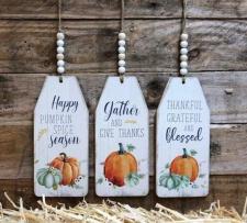 Pumpkin Hanging Tags (Set of 3)