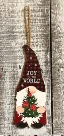 Joy To The World Gnome Ornament .