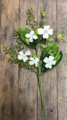 White Dogwood Blossom Pick 