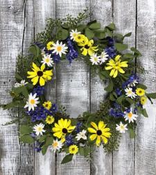 Blue/Yellow Spring Wreath 