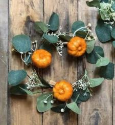 Eucalyptus Pumpkin Candle Ring .