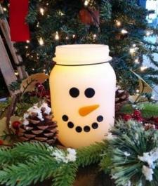 Snowman Keeping Jar with Timer .