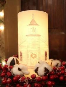 I Heard the Bells on Christmas Day LED Pillar Candle w/Timer